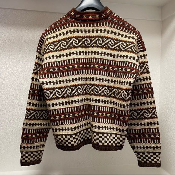 VTG Nordic Wool Knit Button Up Cardigan Sweater Sz M - Picture 7 of 8